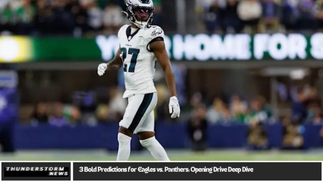 3 bold predictions for Eagles vs. Panthers: Opening drive deep dive