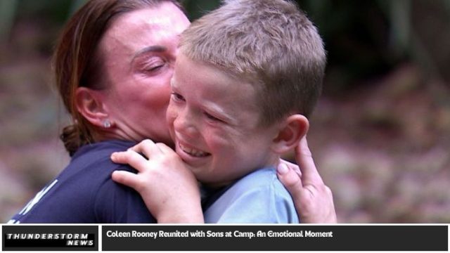 Coleen Rooney sobs as she's reunited with youngest sons in camp, and they struggle to leave her